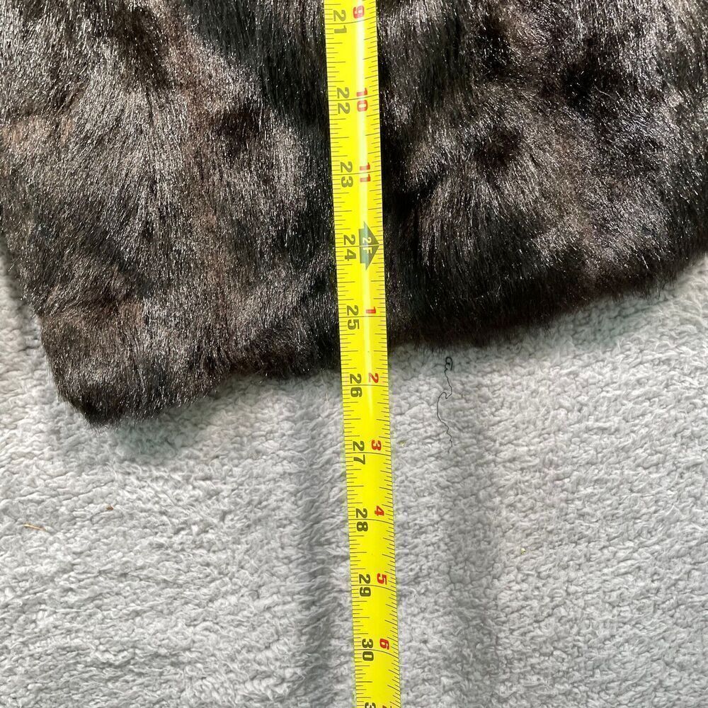 Vintage Sears Faux Fur Coat Women's 60s 70s Brown Winter Large - Picture 2 of 8